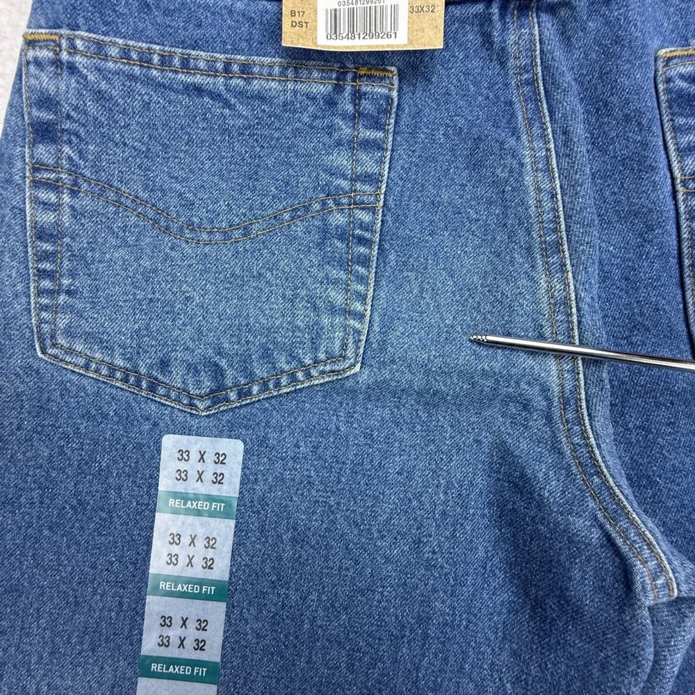 Carhartt B17 DST Relaxed Fit Tapered Leg Jeans Mens 33x32 Dark Stone Blue NWT